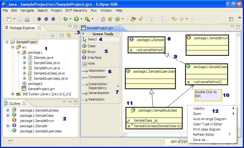 Eclipse中green Uml 自动生成类图 Tantexian的博客空间 Oschina